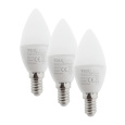 LED izzó Trixline 6W C35 E14 hideg fehér 3 PACK