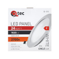 LED panel Qtec Q-210C 24W, kruhový vestavný 2700K