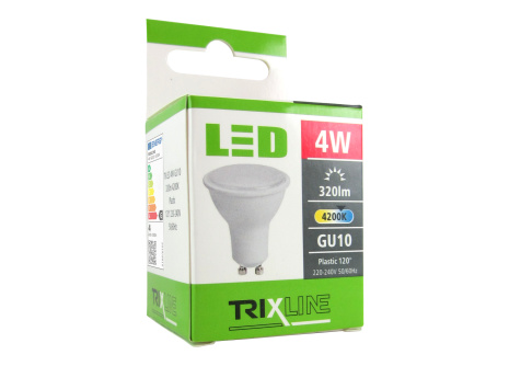 LED izzó BC TR 4W GU10 neutrális fehér