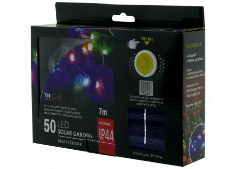 Napelemes karácsonyi LED fényfüzér TR 313 multicolor