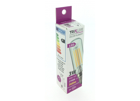 dekorációs LED izzó FILAMENT 3W ST25 E14 meleg fehér