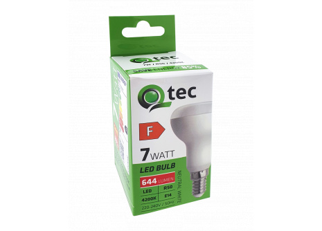 LED izzó Qtec 7W R50 E14 4200K