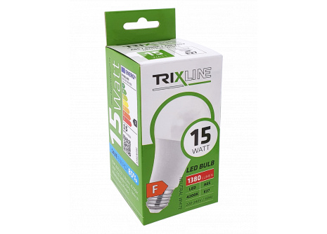 LED žárovka Trixline 15W 1380lm E27 A65 neutrální bílá