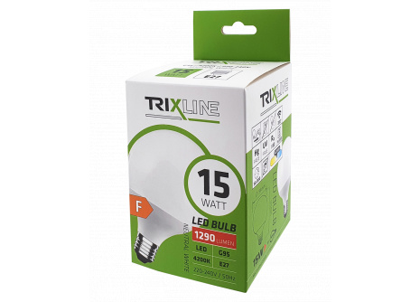 LED izzó Trixline 15W G95 E27 neutrális fehér