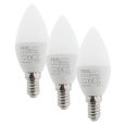 LED izzó Trixline 6W C35 E14 meleg fehér 3 PACK