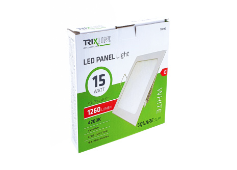 Mennyezeti LED lámpa TRIXLINE – négyszögletes 15W neutrál fehér-0590