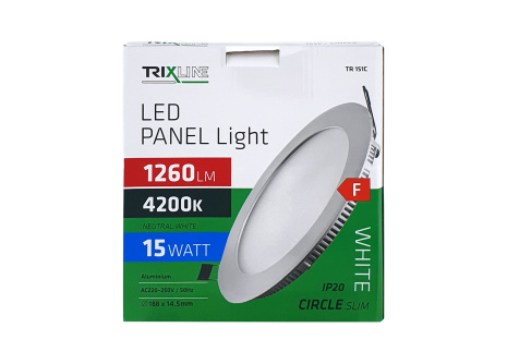 LED panel TRIXLINE TR 151C 15W, kruhový vestavný 4200K
