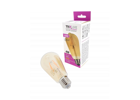 dekorációs LED izzó FILAMENT Trixline 4W ST-64 E27 GOLD