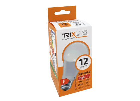 LED izzó Trixline 12W 1080lm E27 A60 2700K meleg fehér