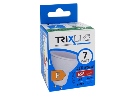 LED žárovka Trixline 7W 658lm GU10 studená bílá