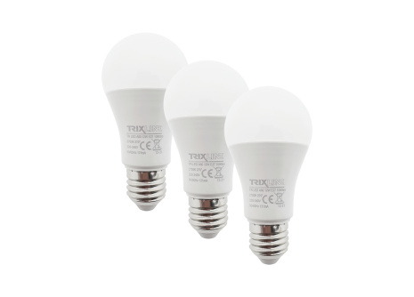 LED izzó Trixline 12W A60 E27 meleg fehér 3 PACK