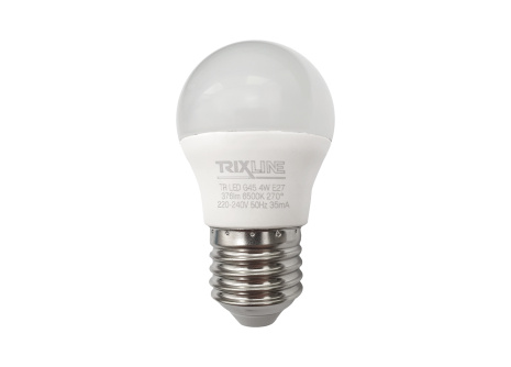 LED izzó Trixline 4W 376lm E27 G45 hideg fehér