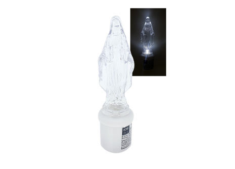 HD-135 LED gyertya "Szűz Mária" - fehér villogó láng HOME DECOR