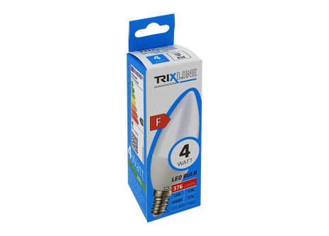 LED izzó Trixline 4W 376lm E14 C35 hideg fehér