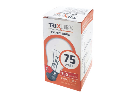 Hőálló  izzó Trixline 75W, A55, E27, 2700K