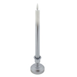 Hosszú LED gyertya - fehér-ezüst HOME DECOR HD-119SS