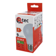 LED izzó Qtec 9W A60 E27 810lm meleg fehér