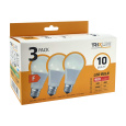 LED izzó Trixline 10W A60 E27 meleg fehér 3 PACK