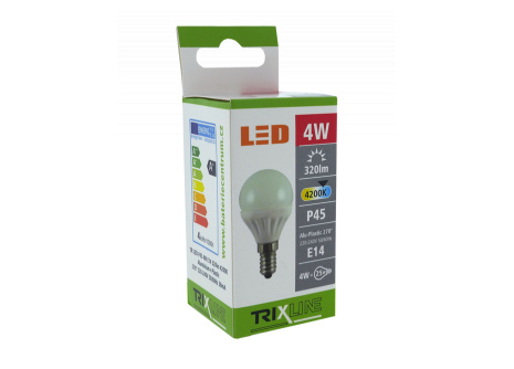 LED izzó BC TR 4W E14 P45 neutrális fehér