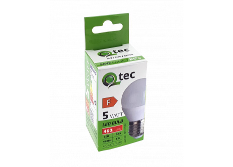 LED izzó Qtec 5W G45 E27 4200K