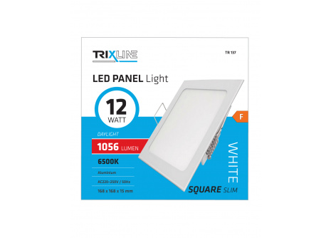Mennyezeti LED lámpa TRIXLINE – négyszögletes 12W hideg fehér