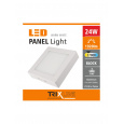 Mennyezeti LED lámpa TRIXLINE – felületre szerelhetö négyszögletes 24W meleg fehér