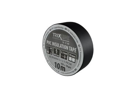 PVC izolačná páska TR-IT 100 10m, 0,13mm čierna TRIXLINE
