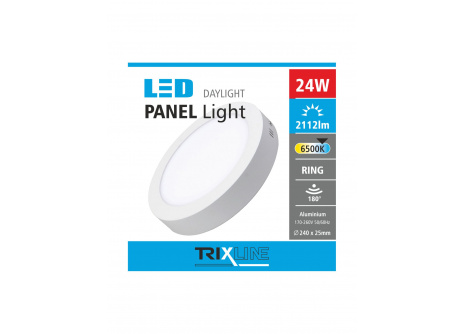 Mennyezeti LED lámpa TRIXLINE – felületre szerelhetö, kerek 24W 