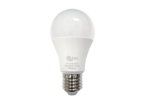 LED izzó Qtec 11W A60 E27 neutrális fehér