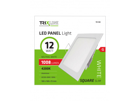 Mennyezeti LED lámpa TRIXLINE – négyszögletes 12W hideg fehér