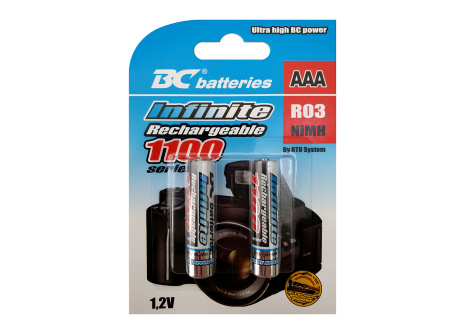 Tölhető mikroceruza AAA/R03 NiMH elem BC Batteries 1,2V 2db