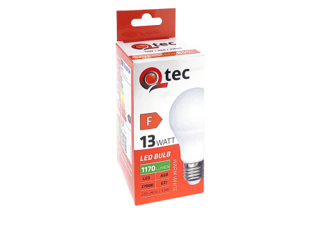 LED izzó  Qtec 13W A60 E27 2700K