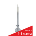 Hosszú LED gyertya - fehér-ezüst HOME DECOR HD-119SS