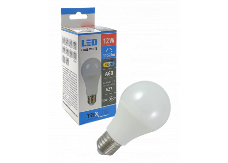 LED izzó BC TR 12W E27 A60 hideg fehér