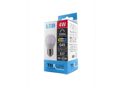 LED izzó 4W G45 E27 hideg fehér