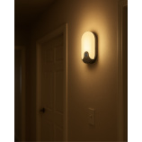 Q-181AD LED 18W/1440lm/4000K nástěnné, senzorové, oválné světlo - šedé QTEC